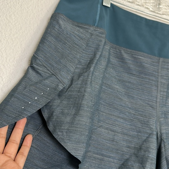 Athleta Run With It Textured 3.5” Running Gym Shorts Women’s Plus Size Teal NWT - Picture 3 of 12